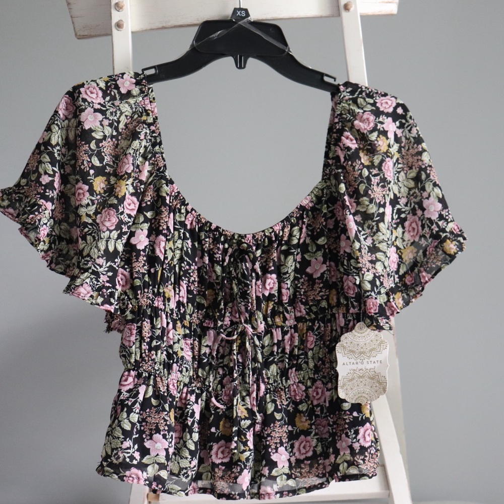 Alter’d state Floral Ruffle Top